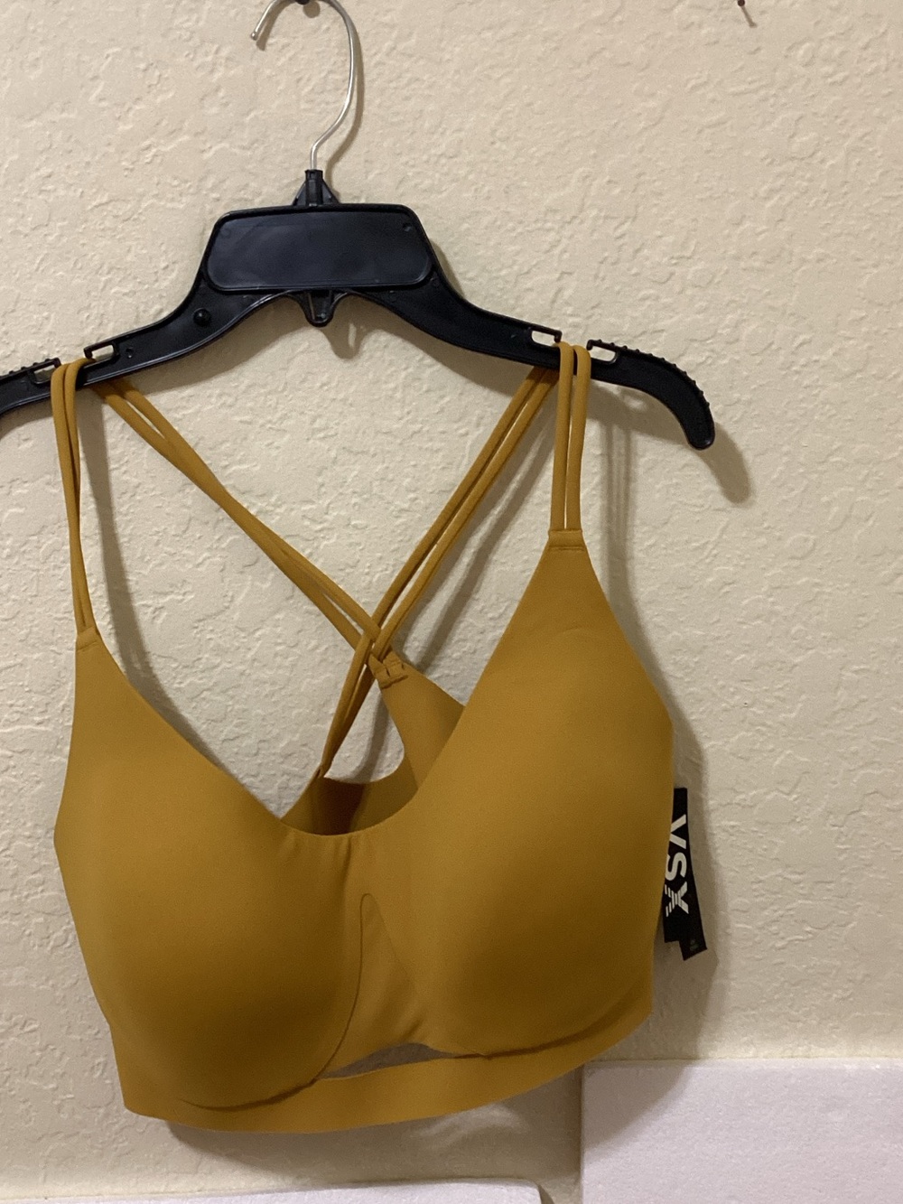 Victoria's Secret Mustard Yellow Wireless Strappy Bra